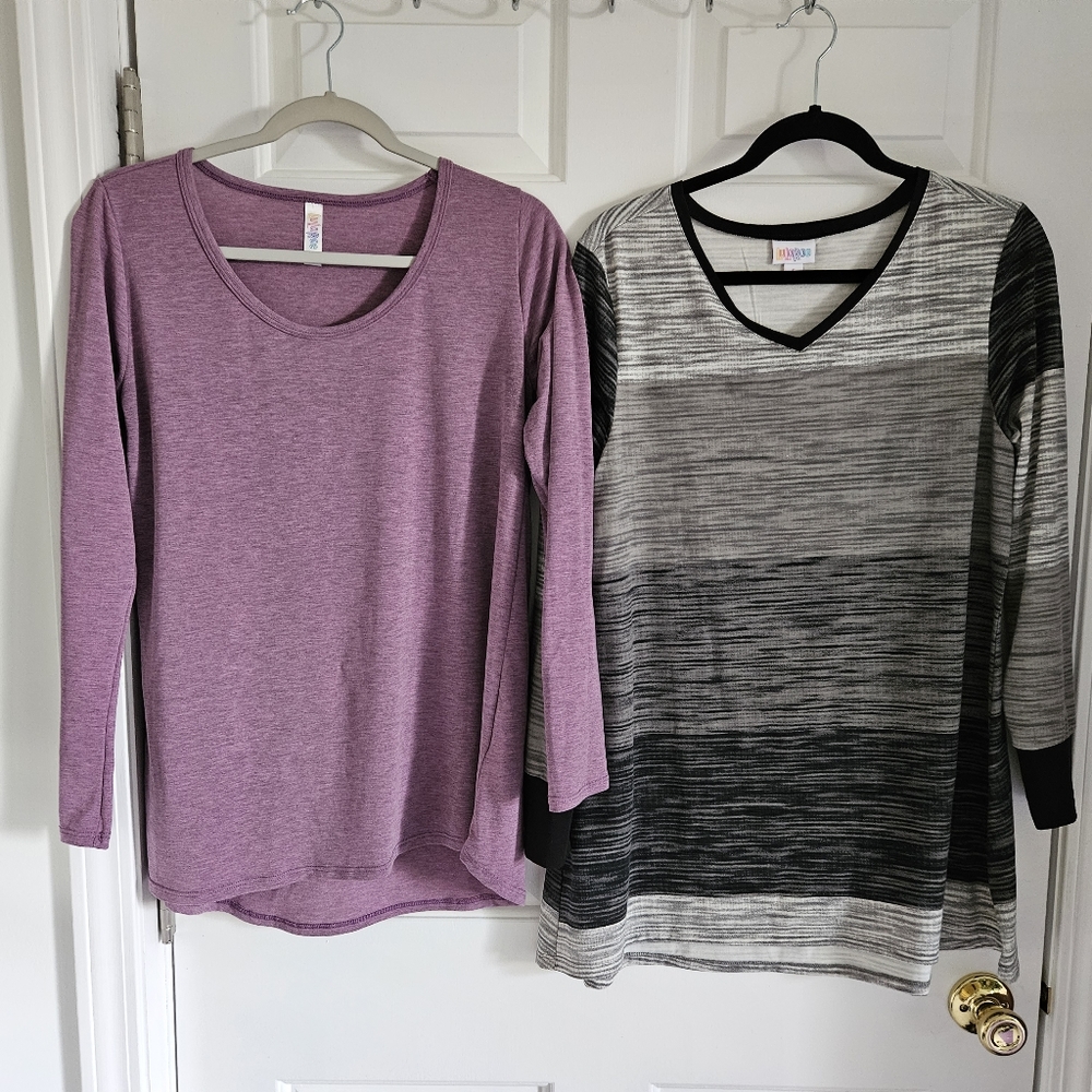 Bundle (2) LulaRoe Long Sleeve Shirts